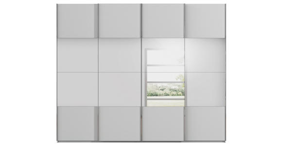 SCHWEBETÜRENSCHRANK  in Seidengrau  - Chromfarben/Seidengrau, Design, Holzwerkstoff/Metall (271/223/68cm) - Novel