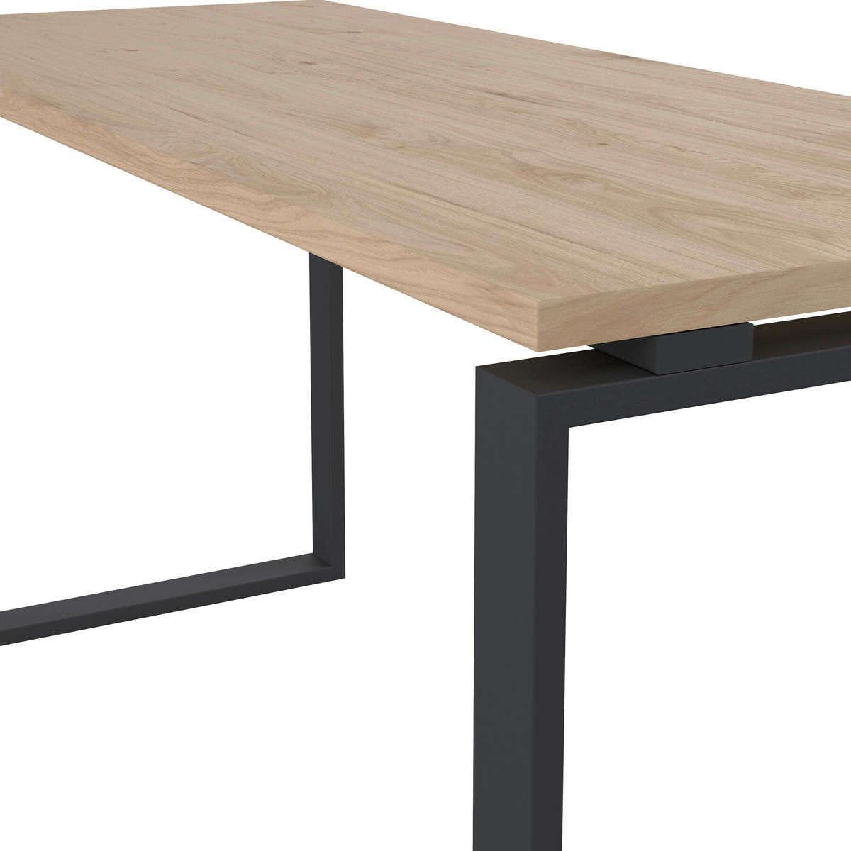 SCHREIBTISCH 150/60/75,6 cm  in Eichefarben  - Eichefarben/Grau, MODERN, Holzwerkstoff/Metall (150/60/75,6cm) - MID.YOU