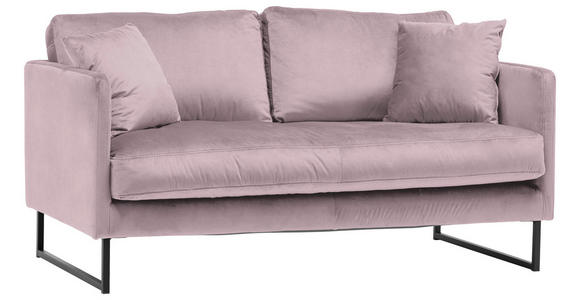 2-SITZER-SOFA in Samt Flieder  - Flieder/Schwarz, Design, Textil/Metall (150/78/84cm) - Carryhome