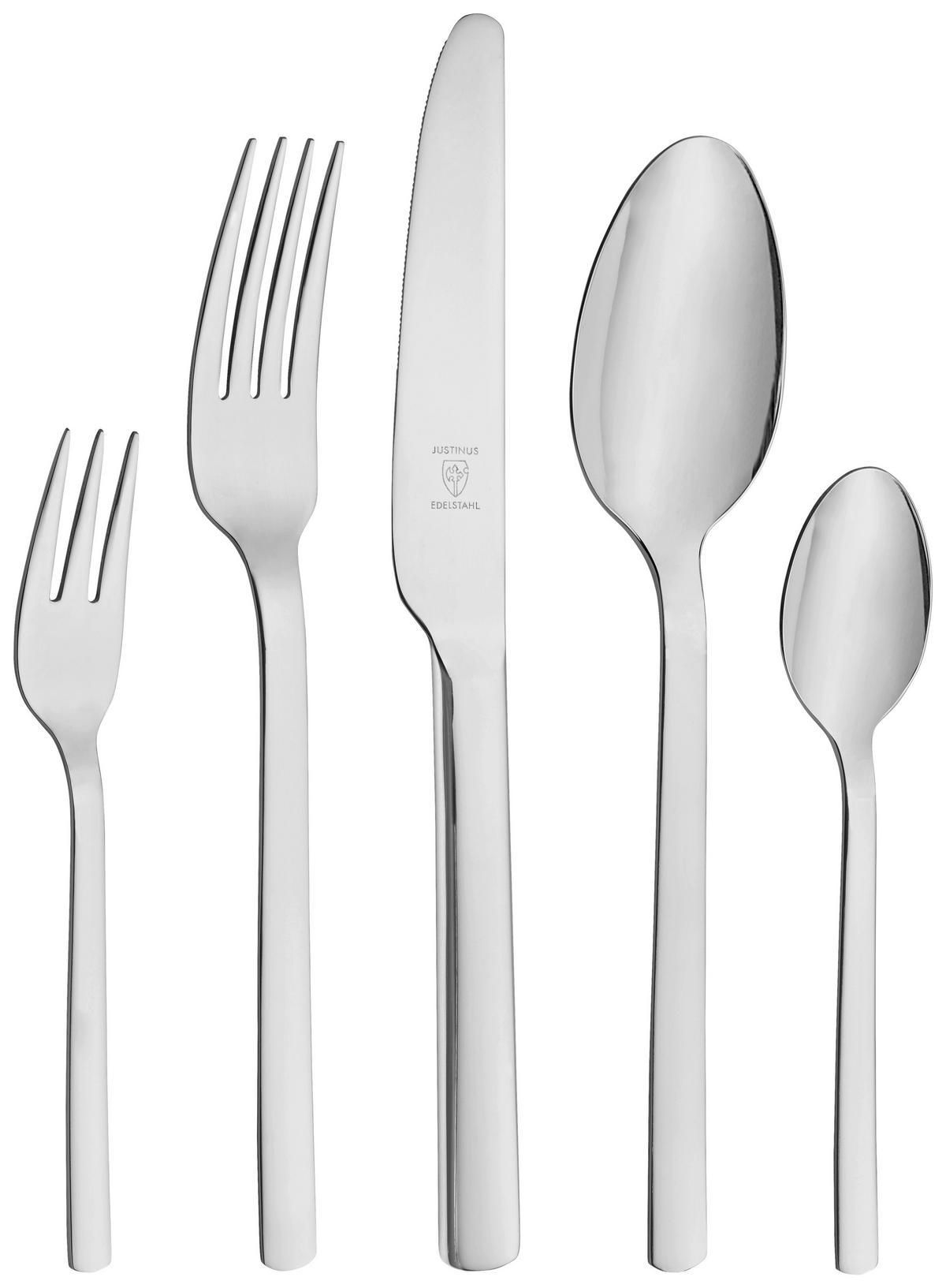 SADA PŘÍBORŮ, nerezová ocel, 60dílné - barvy nerez oceli, Basics, kov (51/39,5/6,1cm) - Justinus