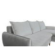 ECKSOFA Grau Chenille - Buchefarben/Grau, KONVENTIONELL, Holz/Textil (244/163cm) - Carryhome