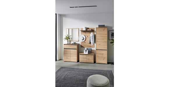 SCHUHSCHRANK 80/102,8/38 cm - Anthrazit/Eiche Artisan, MODERN, Holzwerkstoff/Kunststoff (80/102,8/38cm) - Xora