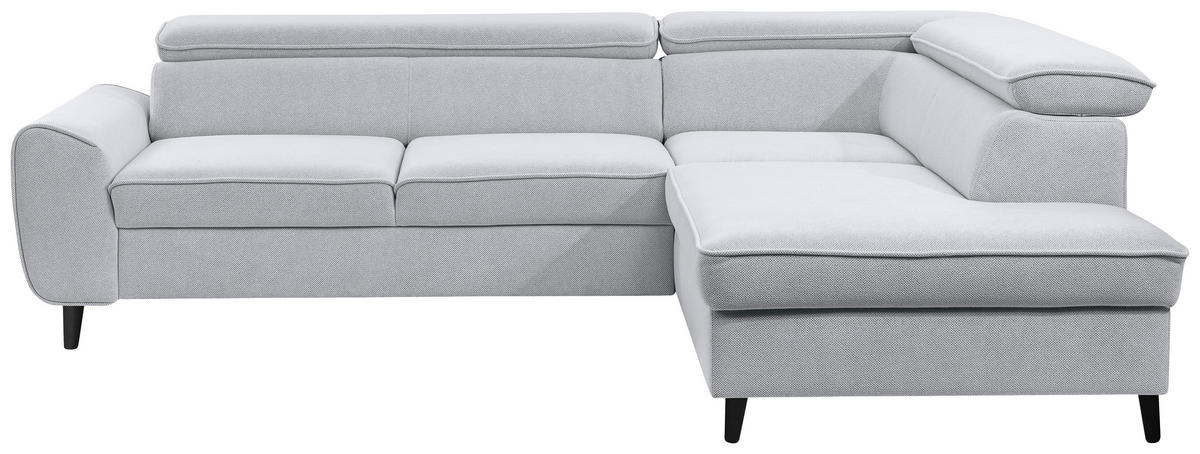 KUTNA GARNITURA tekstil  siva   - siva/crna, Moderno, tekstil/drvo (250/200cm) - Hom`in