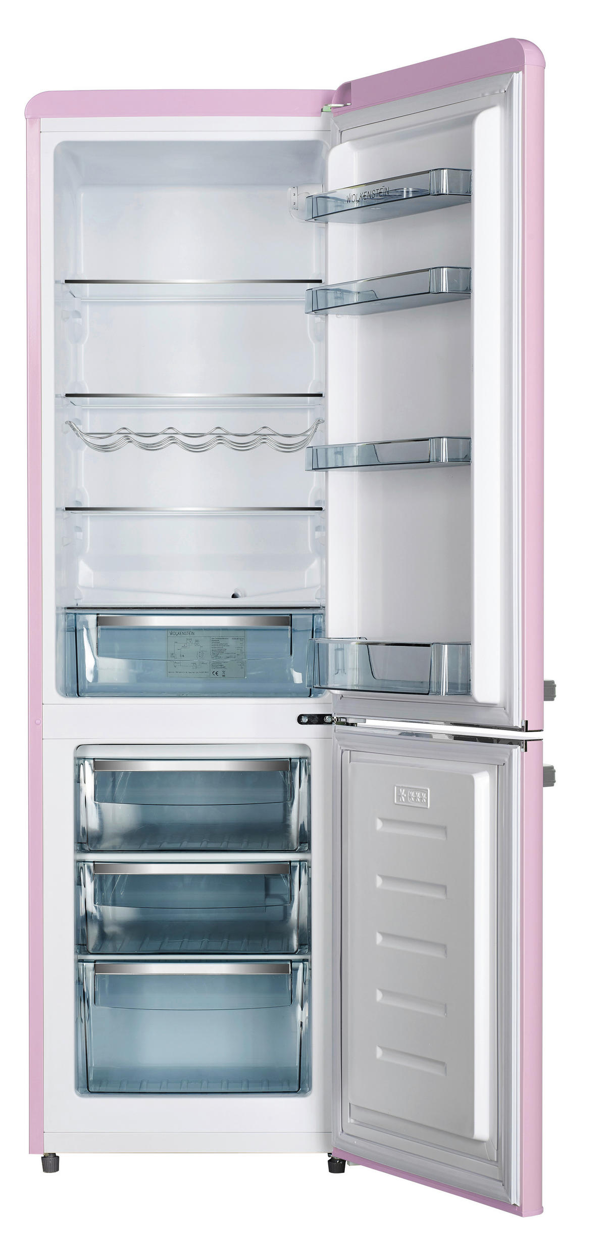 KÜHL-GEFRIER-KOMBINATION KG250.4RT SP PINK  - Pink, Basics, Kunststoff/Metall (54,60/177,50/62,60cm)