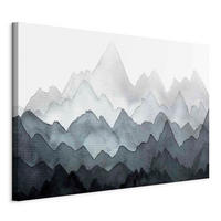 LEINWANDBILD Landschaft & Natur, Abstraktes, Strukturen 60/40/1,2 cm  - Weiß/Dunkelblau, Basics, Holzwerkstoff/Textil (60/40/1,2cm) - artgeist