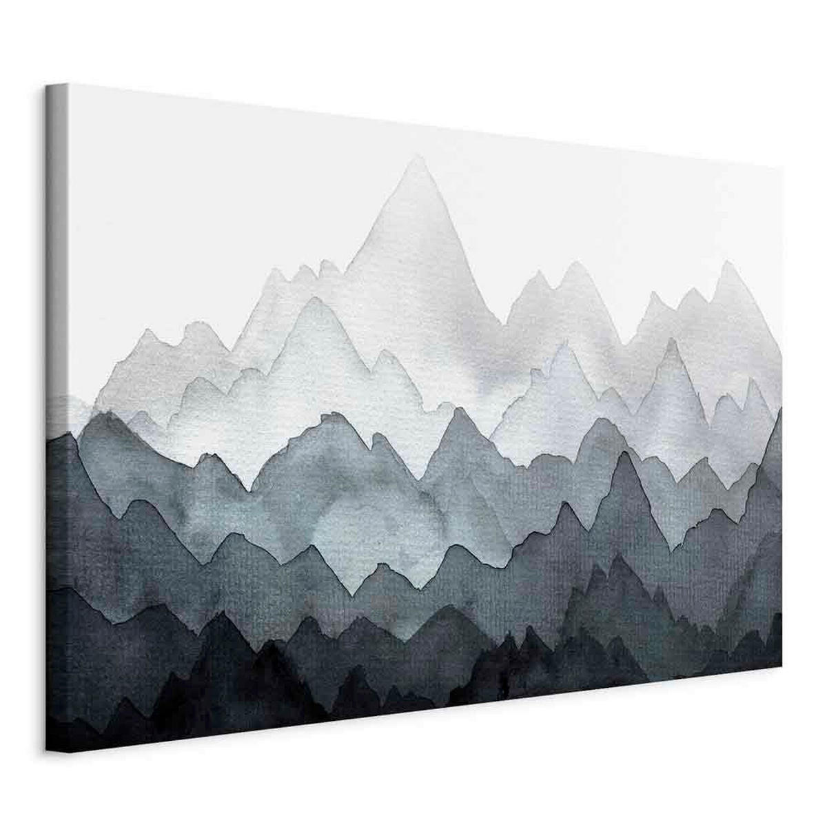 LEINWANDBILD Landschaft & Natur, Abstraktes, Strukturen 60/40/1,2 cm  - Weiß/Dunkelblau, Basics, Holzwerkstoff/Textil (60/40/1,2cm) - artgeist