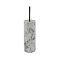 WC-BÜRSTENHALTER in   Stein  - Weiss/Schwarz, Basics, Stein (9.5/38.5cm) - Aquanova