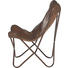 SESSEL Echtleder Braun - Braun, Design, Leder/Metall (80/107/76cm) - Kare-Design