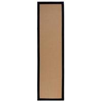 LÄUFER 60/600 cm Herringbone Border Schwarz  - Schwarz, KONVENTIONELL, Naturmaterialien/Textil (60/600cm)