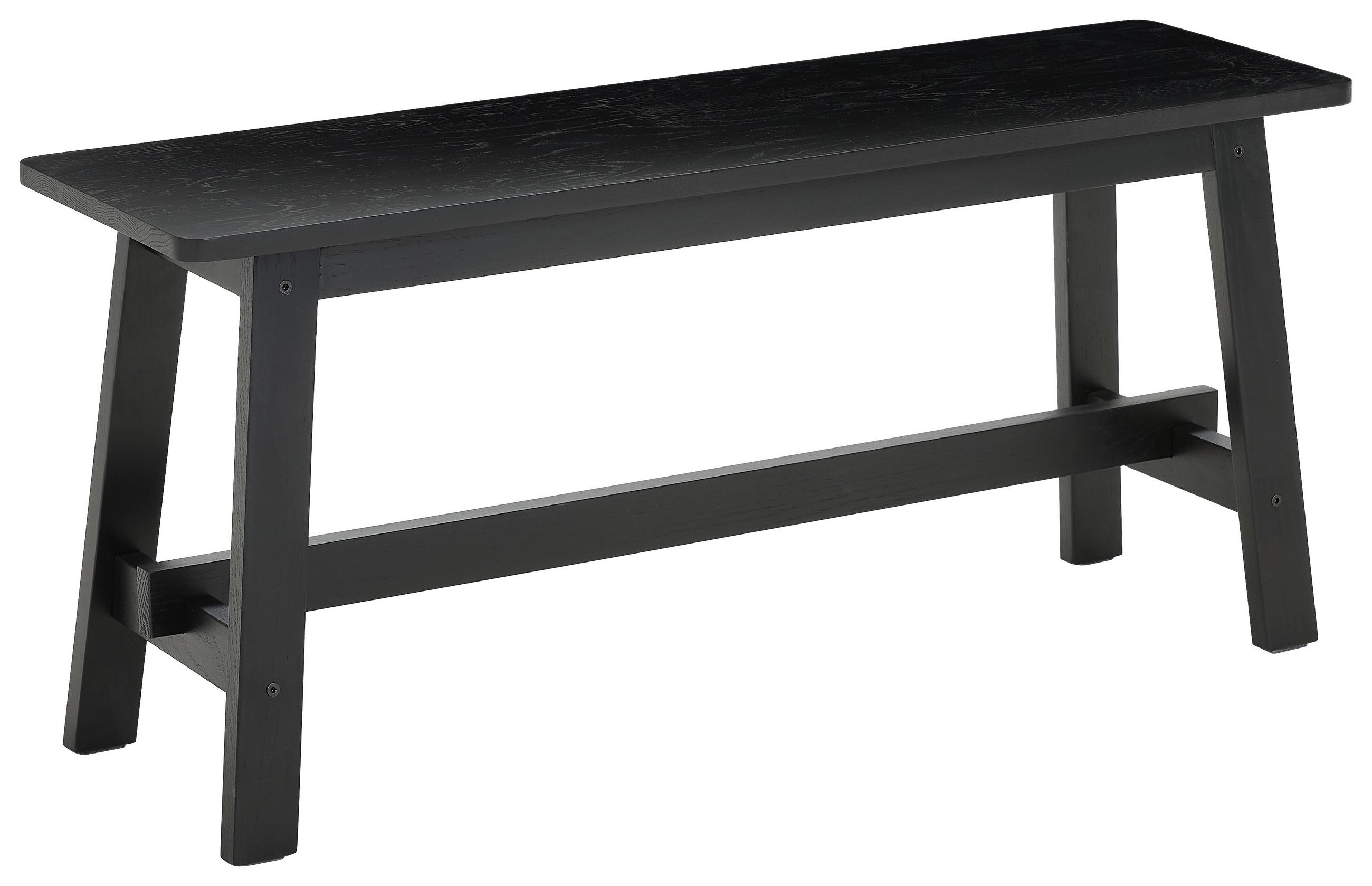 SITZBANK 100/45/29 cm Schwarz Eiche massiv  - Schwarz, Design, Holz (100/45/29cm) - MID.YOU