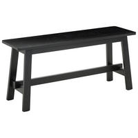 SITZBANK 100/45/29 cm Schwarz Eiche massiv  - Schwarz, Design, Holz (100/45/29cm) - MID.YOU