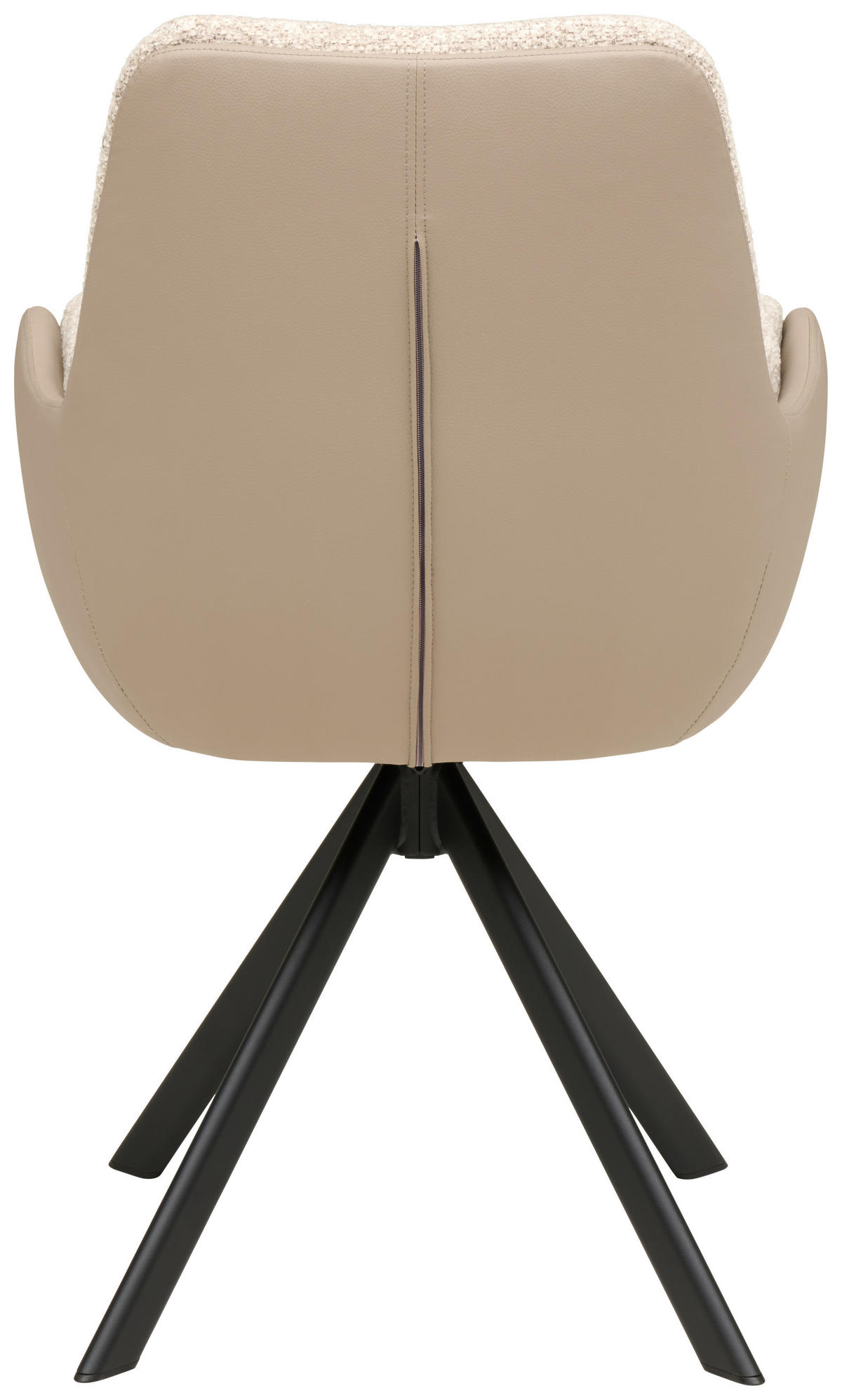 ARMLEHNSTUHL  Sitzfläche 360° drehbar Webstoff  - Schwarz/Grau, MODERN, Textil/Metall (61/91/65cm) - MID.YOU