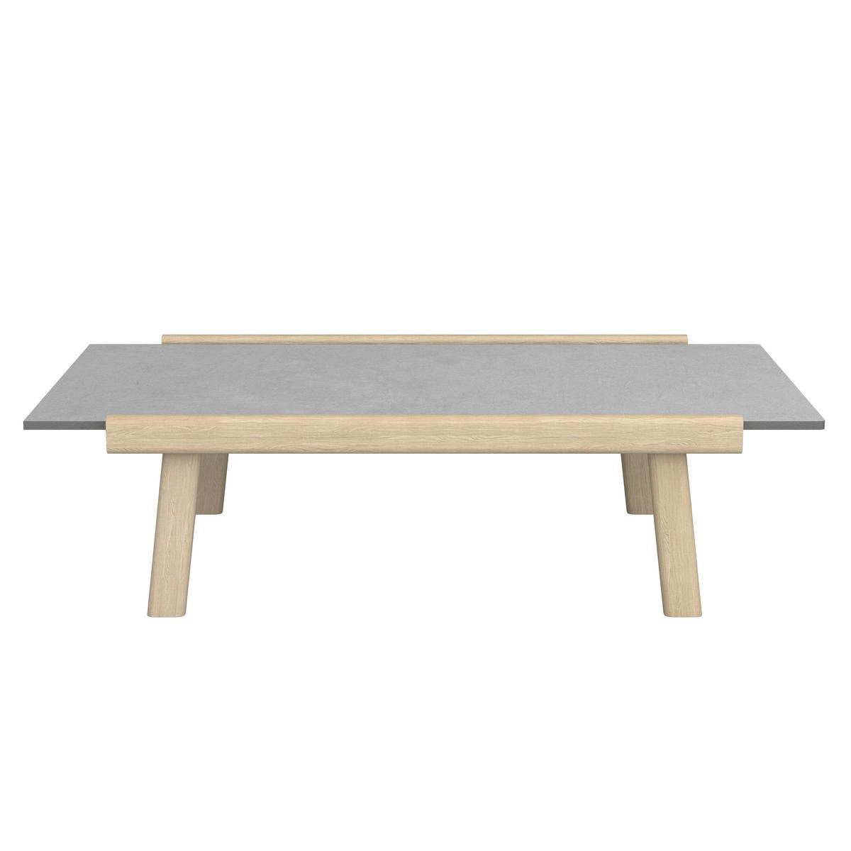 LOUNGETISCH  - Eschefarben/Hellgrau, Romantik / Landhaus, Holz/Kunststoff (135/77/36cm) - Dieter Knoll