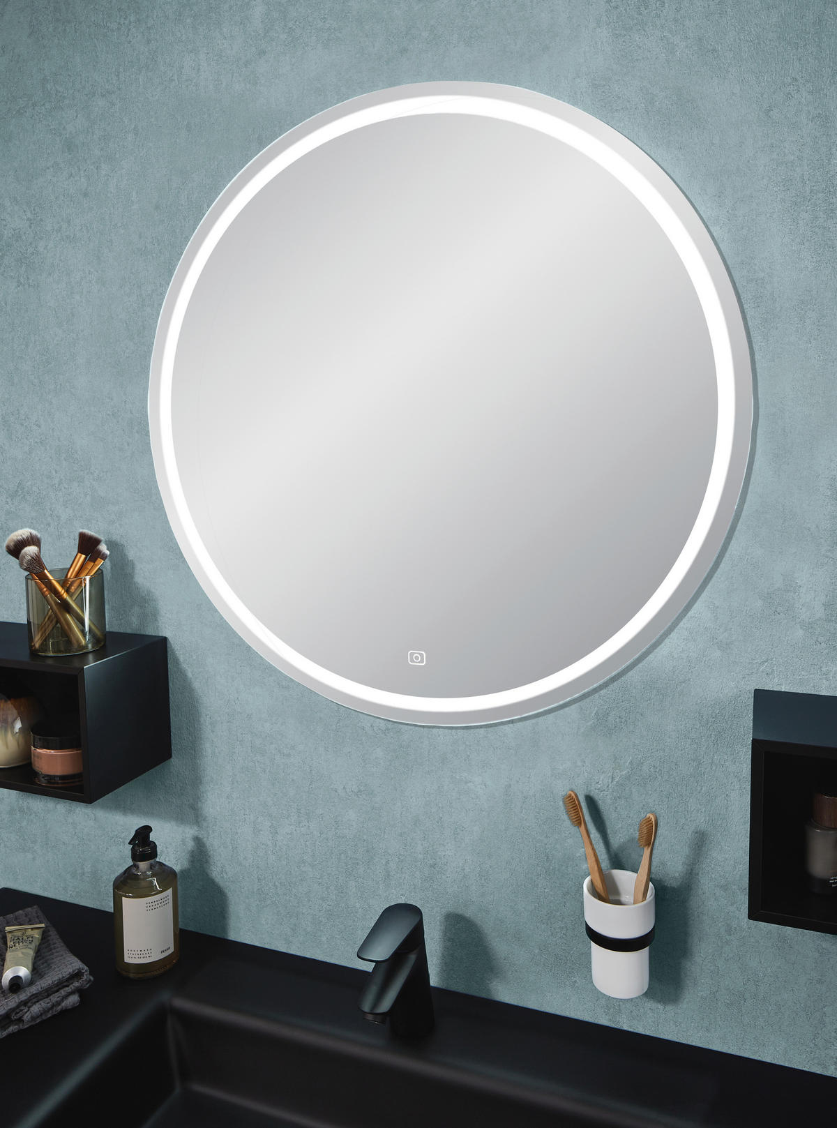 BADEZIMMERSPIEGEL 90/90/2,2 cm  - Klar, Design, Glas (90/90/2,2cm) - Schöner Wohnen