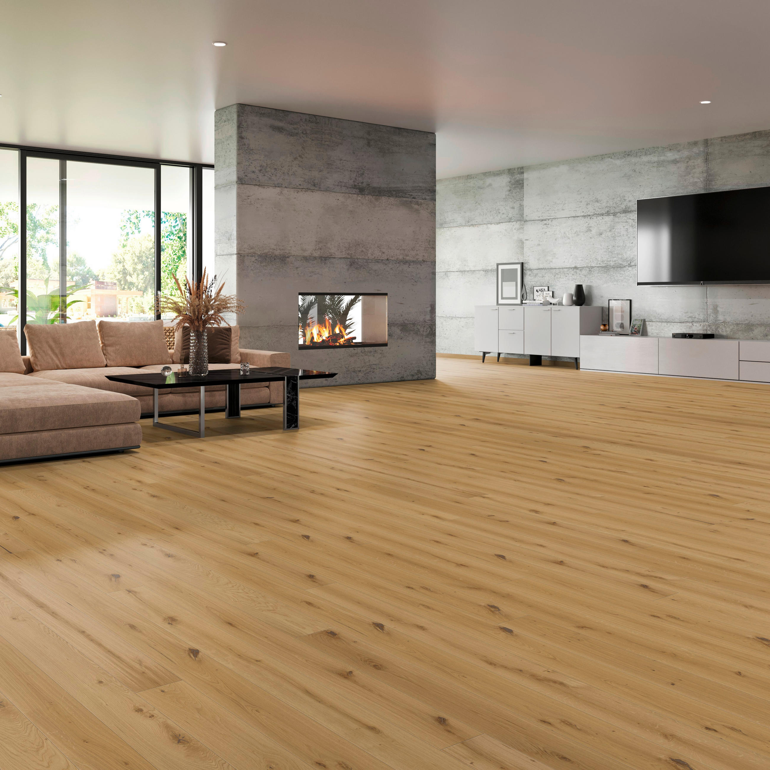 LANDHAUSDIELE Marcanto Eiche natur 100011001  per  m² - Design, Holz (220,5/17,6/1,3cm) - Tilo