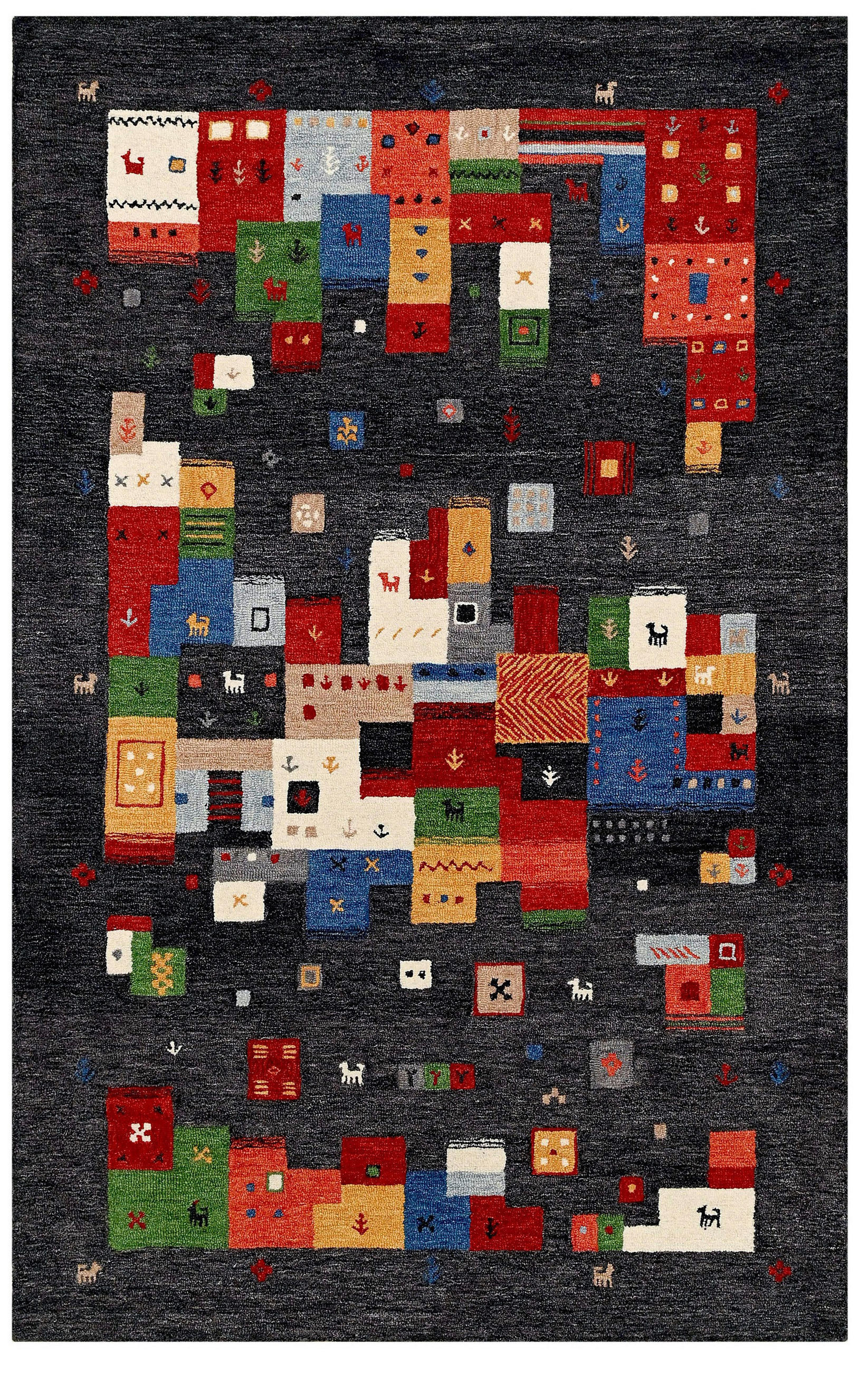 COVOR DIN LÂNĂ - antracit, Konventionell, textil (160/230cm) - Novel