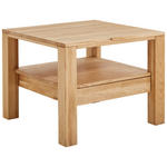 COUCHTISCH Wildeiche massiv quadratisch Eichefarben 75/75/58 cm  - Eichefarben, Natur, Holz (75/75/58cm) - Linea Natura