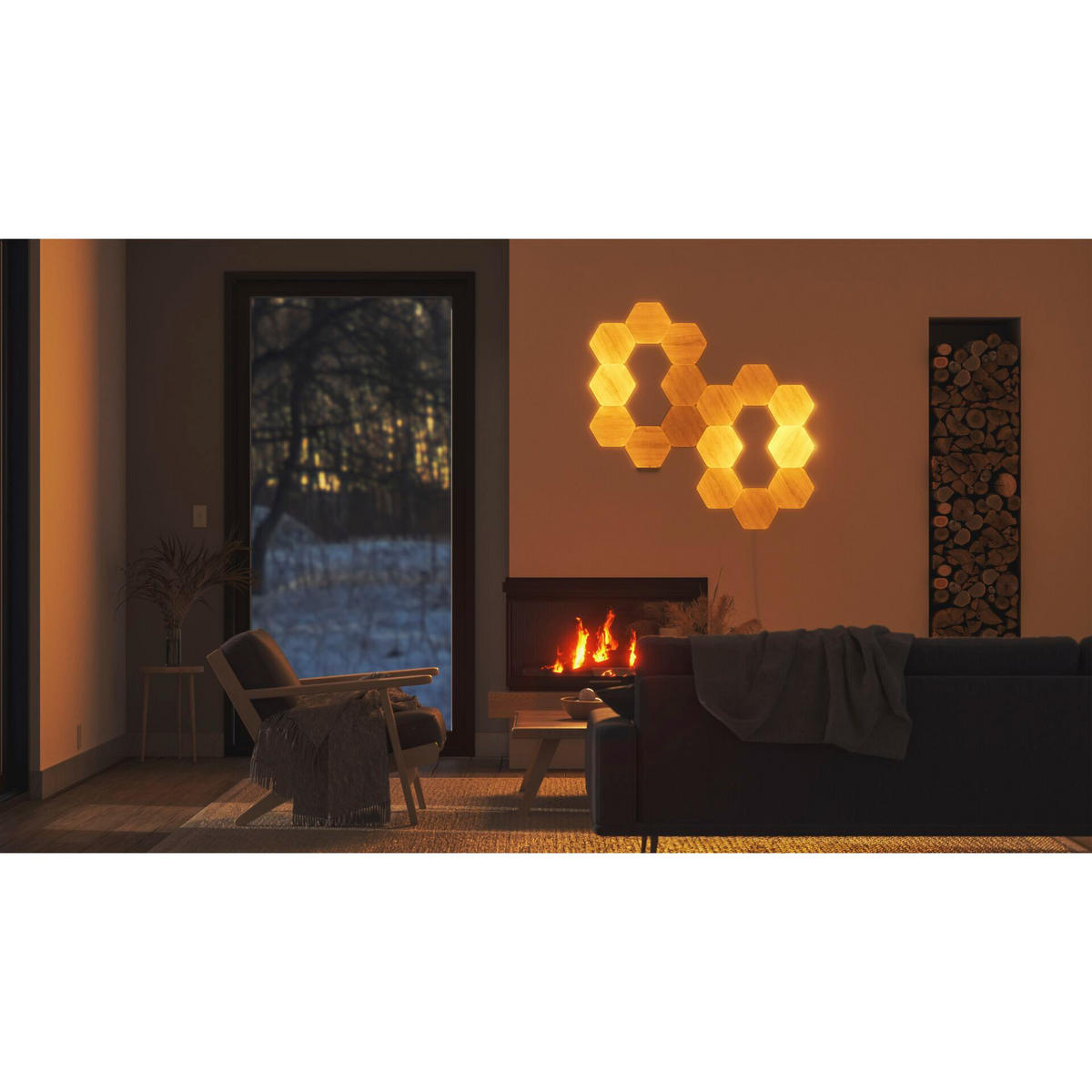 NANOLEAF HEXAGONS 13ER NANOLEAF WOOD LOOK HEXAGONS 23/0,6/20 cm   - Braun/Naturfarben, Basics, Kunststoff (23/0,6/20cm)