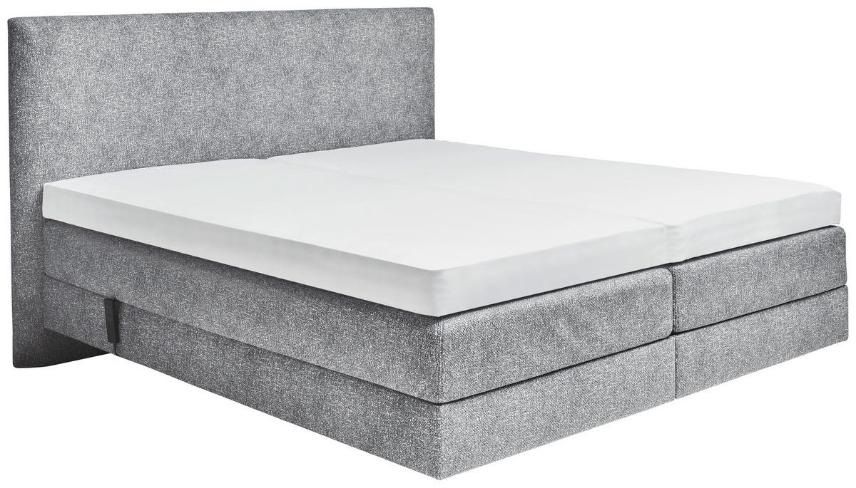 BOXSPRINGBETT 180/200 cm  in Grau  - Grau, Konventionell, Holz/Textil (180/200cm) - Dieter Knoll