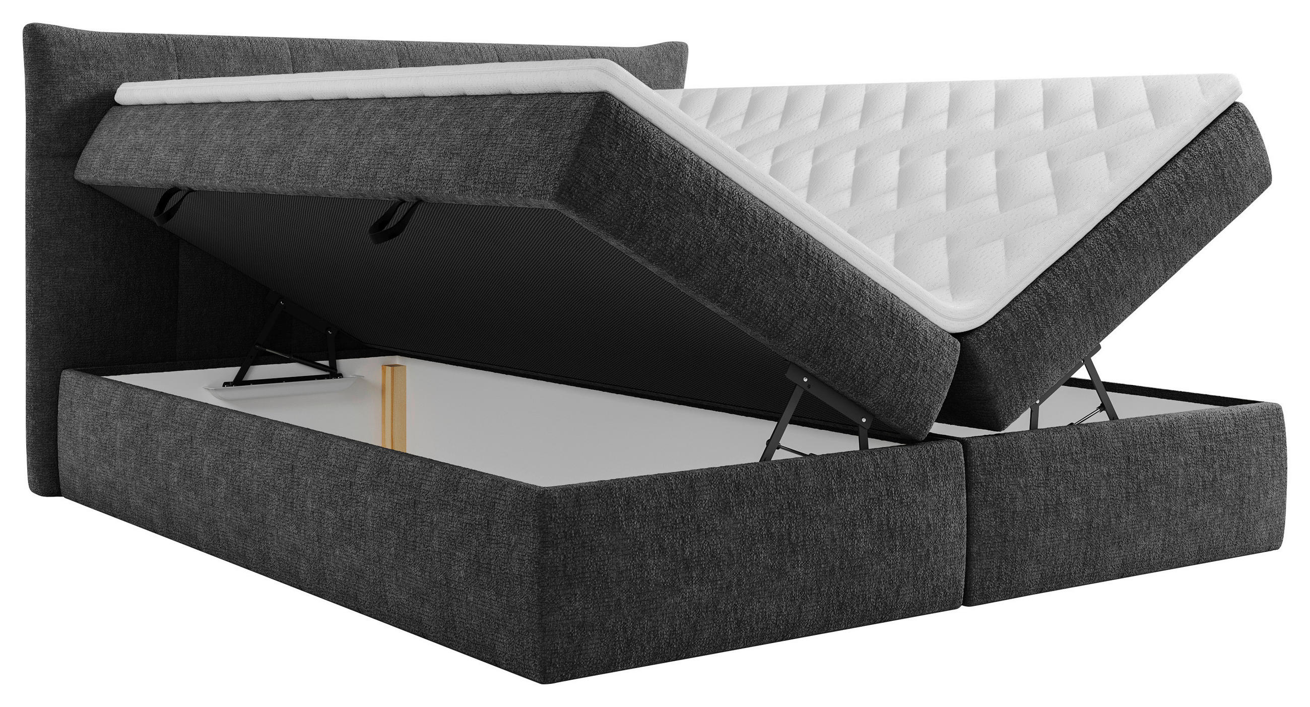 BOXBETT 180/200 cm  in Anthrazit  - Anthrazit/Schwarz, MODERN, Holz/Holzwerkstoff (180/200cm) - Boxxx