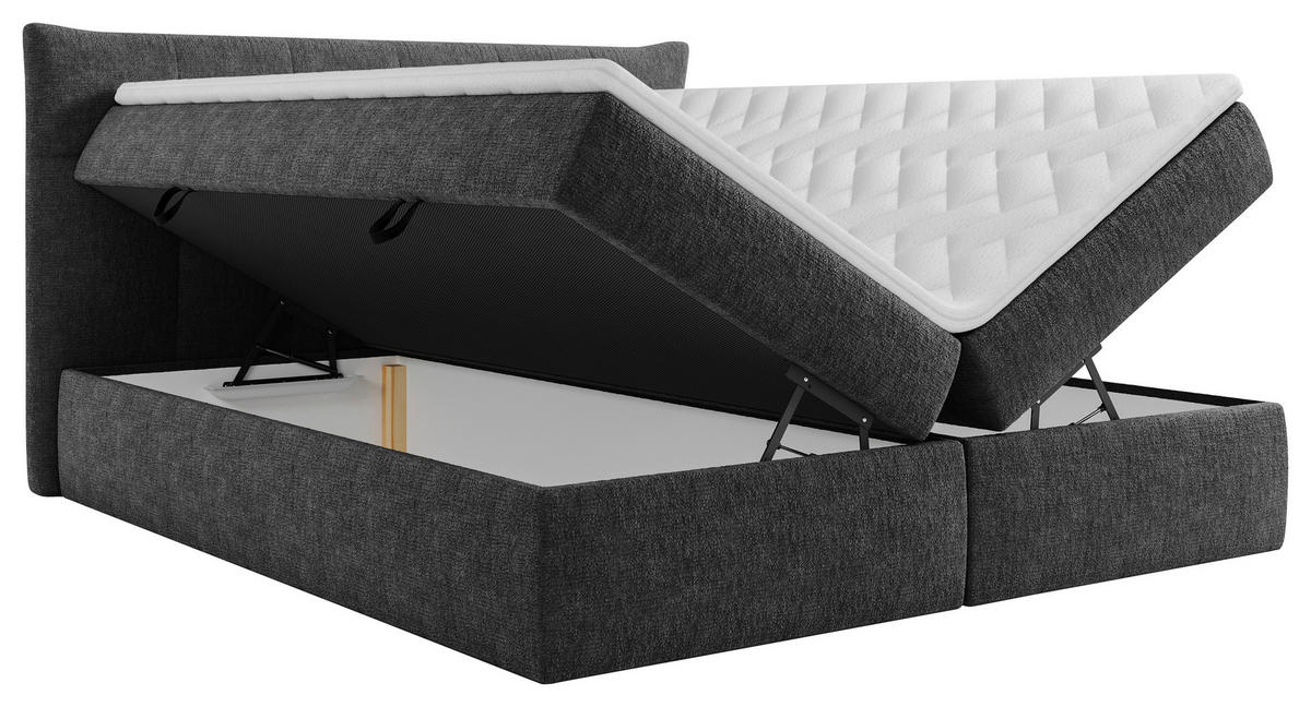 BOXBETT 180/200 cm  in Anthrazit  - Anthrazit/Schwarz, MODERN, Holz/Holzwerkstoff (180/200cm) - Boxxx