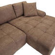 ECKSOFA Braun Lederlook  - Schwarz/Braun, KONVENTIONELL, Kunststoff/Textil (286/195cm) - Ambia Home