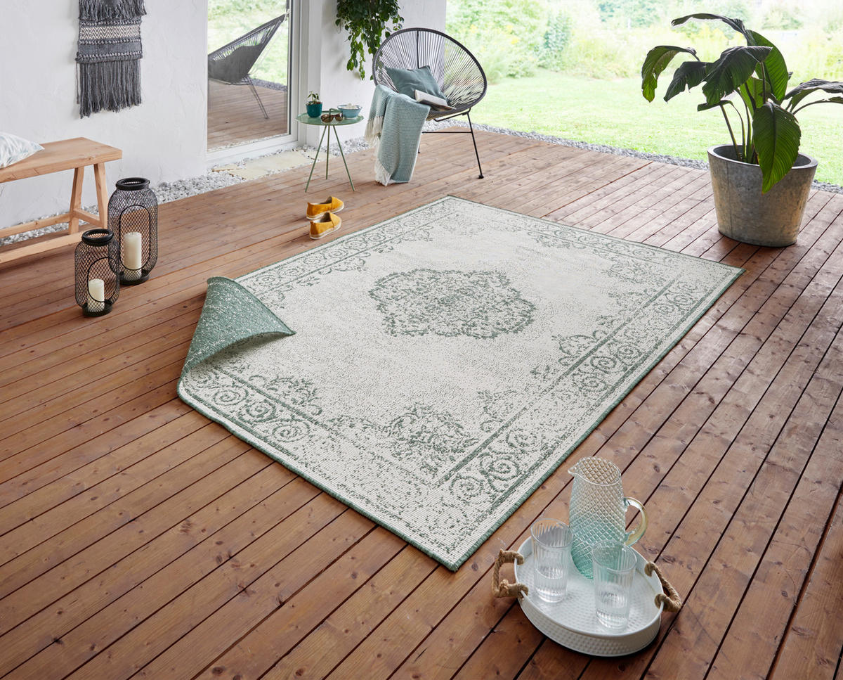 OUTDOORTEPPICH 200/290 cm Twin Supreme Creme, Grün  - Creme/Grün, Design, Kunststoff (200/290cm)