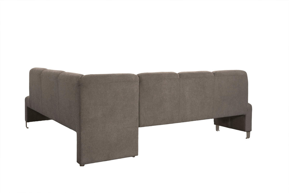 KLUPA KUTNA  smeđa  drvo, tekstil, drvni materijal      - srebrne boje/smeđa, Moderno, drvni materijal/drvo (263/198cm) - Livetastic