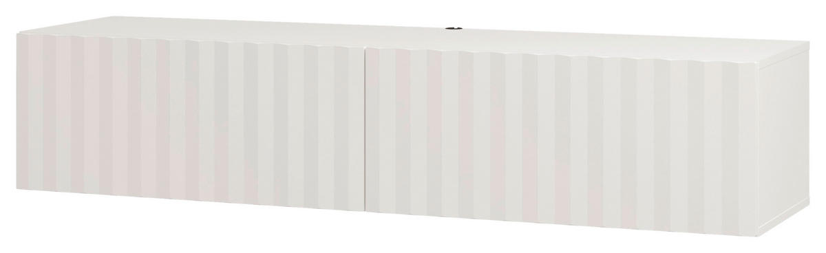 ZÁVESNÁ NÍZKA KOMODA, biela, 154/32/42 cm - biela, Basics, kompozitné drevo (154/32/42cm) - Xora
