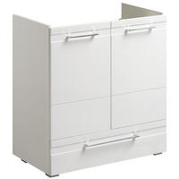 WASCHTISCHUNTERSCHRANK  - Chromfarben/Silberfarben, KONVENTIONELL, Glas/Holzwerkstoff (76/83/44cm) - Xora