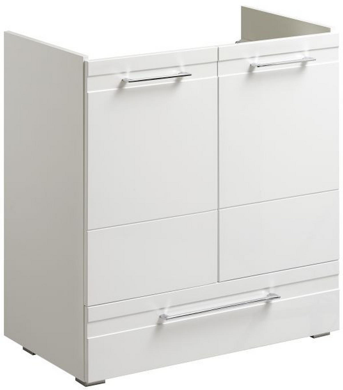 WASCHTISCHUNTERSCHRANK  - Chromfarben/Silberfarben, KONVENTIONELL, Glas/Holzwerkstoff (76/83/44cm) - Xora