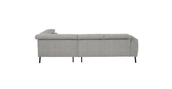 ECKSOFA in Webstoff Beige 280/205 cm - Beige/Schwarz, Design, Textil/Metall (280/205cm) - Xora