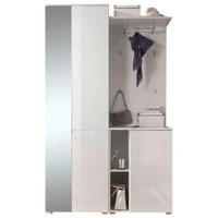 SISTEM ZA PREDSOBLJE  bela  - bela, Osnovno, staklo/pločasti materijal (120/198/40cm) - Xora
