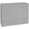 SIDEBOARD Imola  in 121/89/42 cm  - Hellgrau/Schwarz, Design, Glas/Holzwerkstoff (121/89/42cm) - Novel