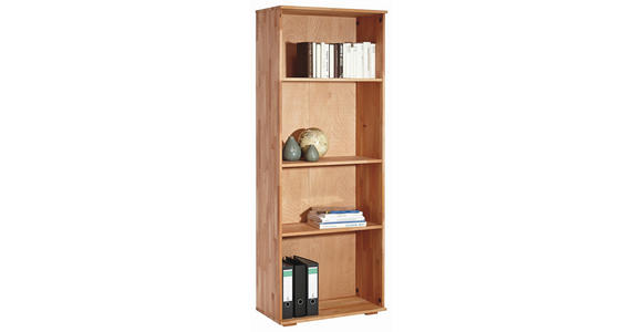 AKTENREGAL Kernbuche massiv Kernbuche  - Buchefarben/Kernbuche, Design, Holz (73/189/38cm) - Carryhome