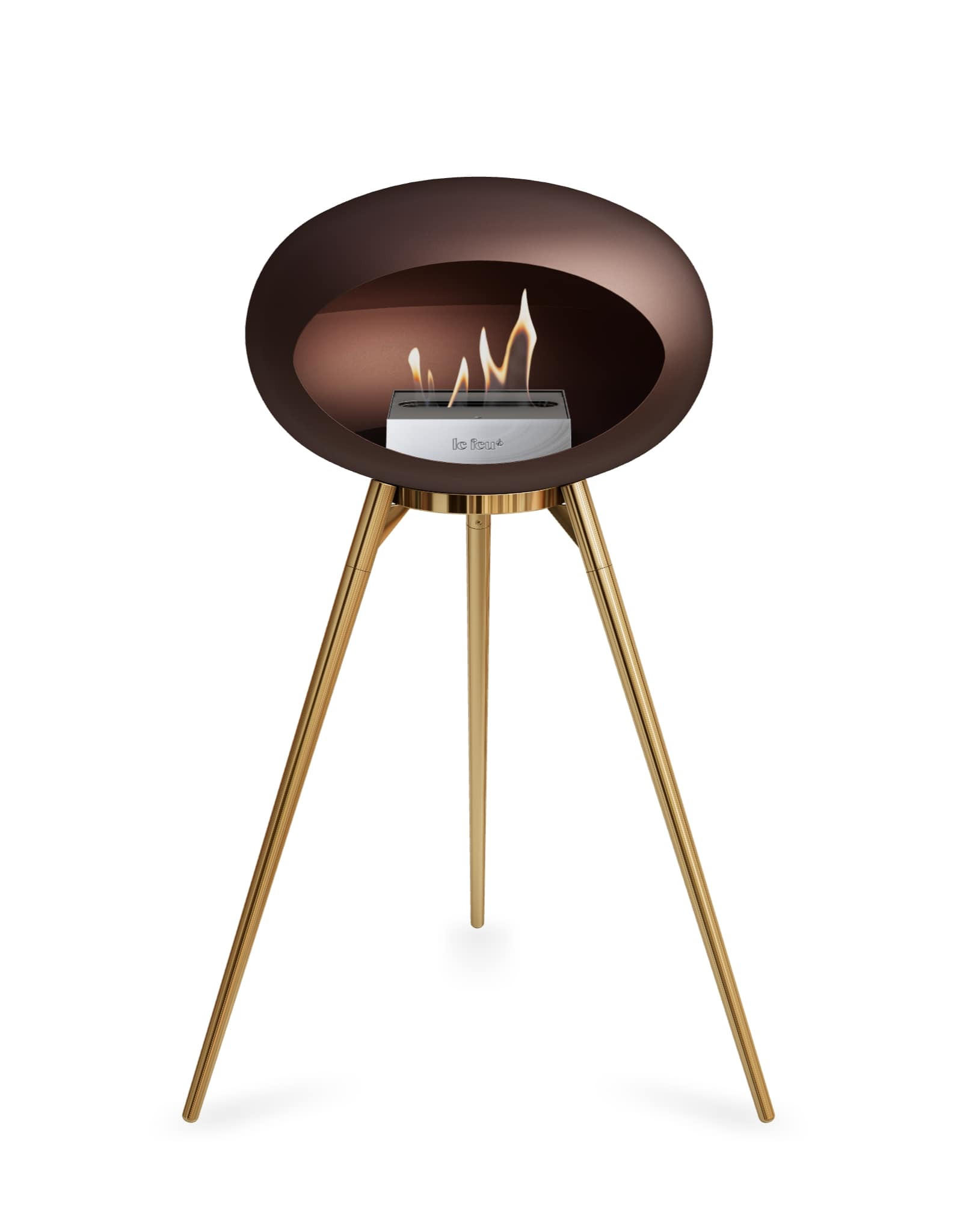 KAMIN NA ETANOL - mocha rjava, Basics, kovina (59/68/106cm)