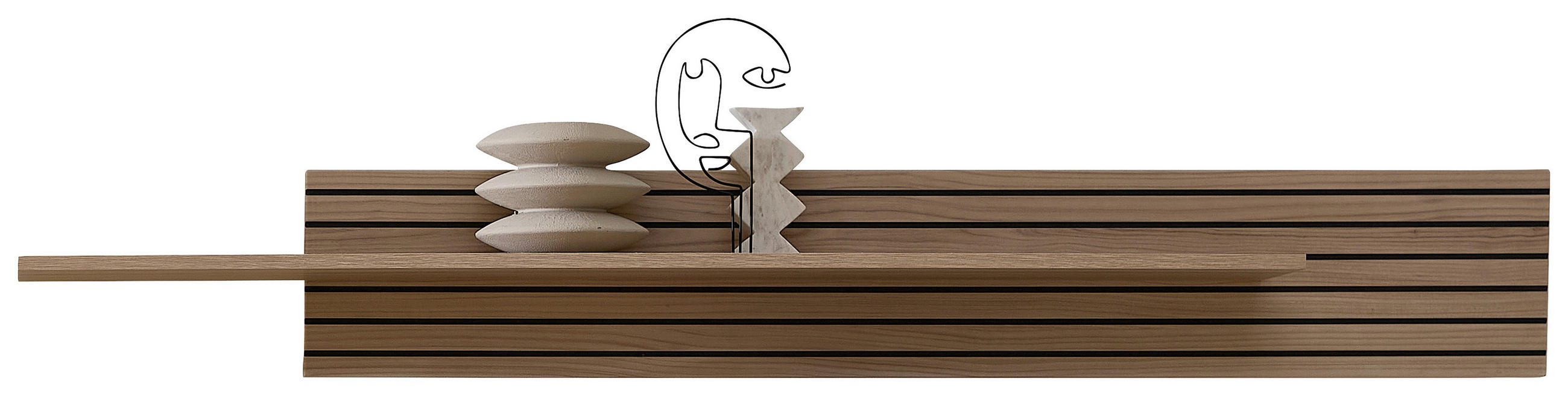 FALIPOLC 160/22/22 cm tölgyfa színű  - tölgyfa színű, Modern, faalapú anyag (160/22/22cm) - Hom`in