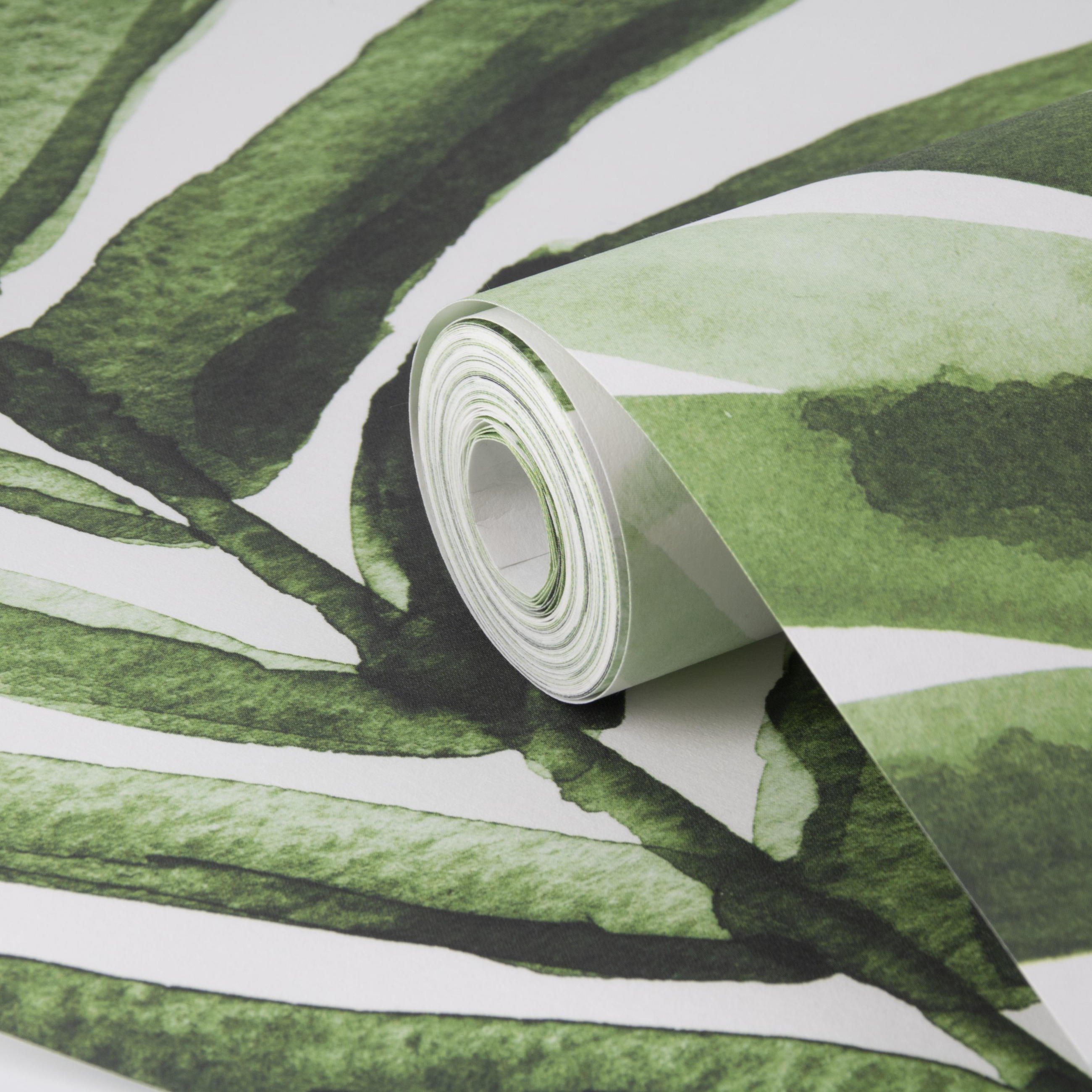 FOTOTAPETE  - Weiß/Grün, Basics, Papier/Kunststoff (200/280cm)
