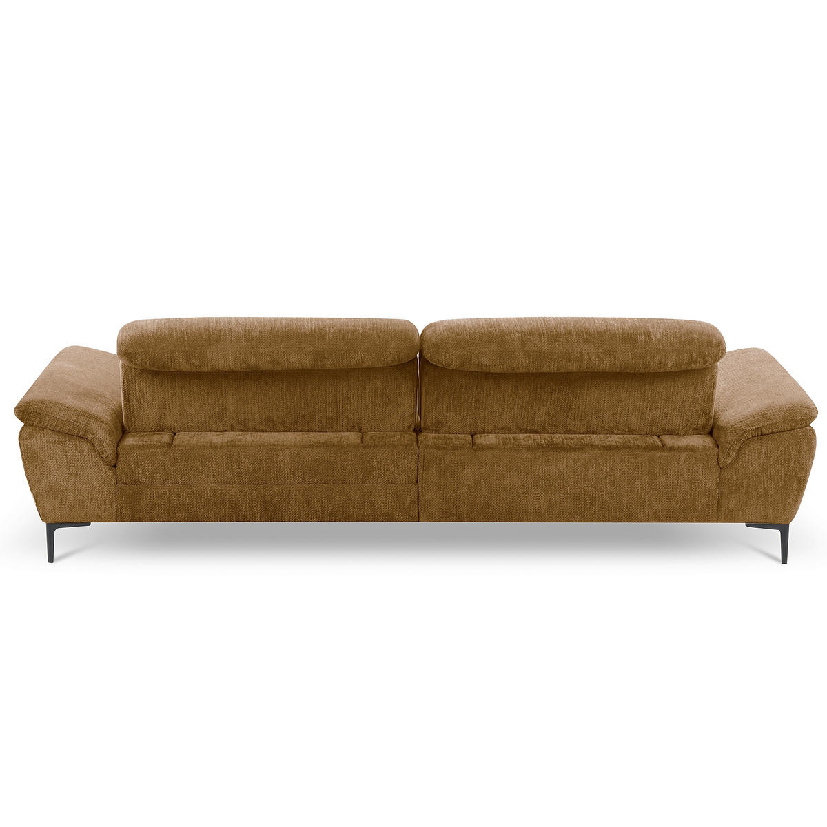 ECKSOFA  Webstoff Rostfarben  - Rostfarben/Schwarz, Design, Textil/Metall (268/195cm) - Livetastic