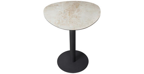 BARTISCH oval Schwarz, Taupe, Beige - Taupe/Beige, Design, Glas/Keramik (90/90/105cm) - Novel