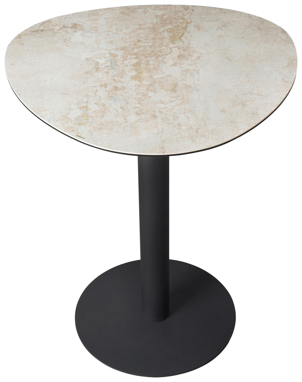 BARTISCH in Metall, Glas, Keramik 90/90/105 cm   - Taupe/Beige, Design, Glas/Keramik (90/90/105cm) - Novel