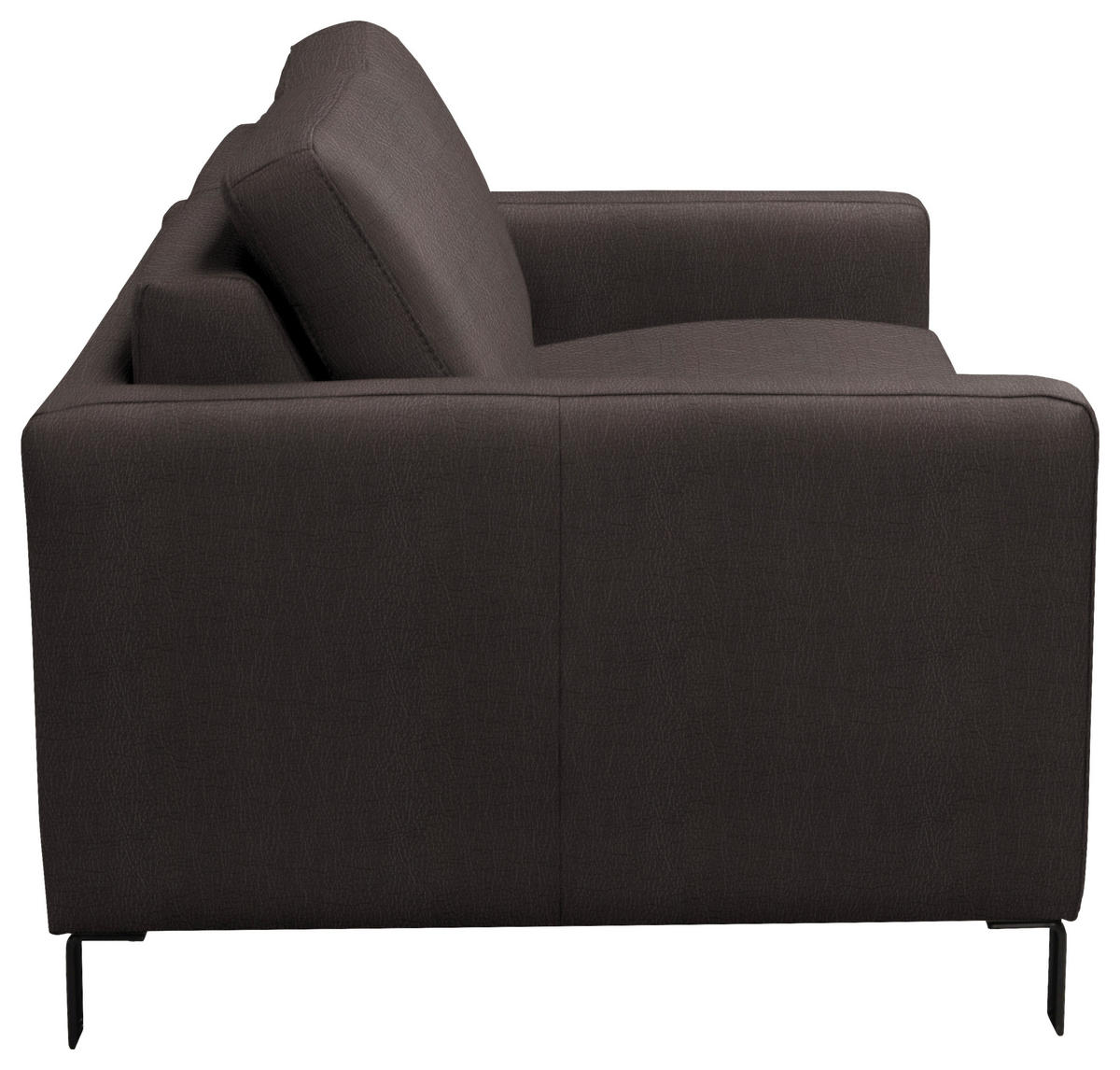 SCHLAFSOFA in Textil, Leder Dunkelbraun  - Dunkelbraun/Schwarz, Konventionell, Leder/Textil (190/87/100cm) - Celina Home