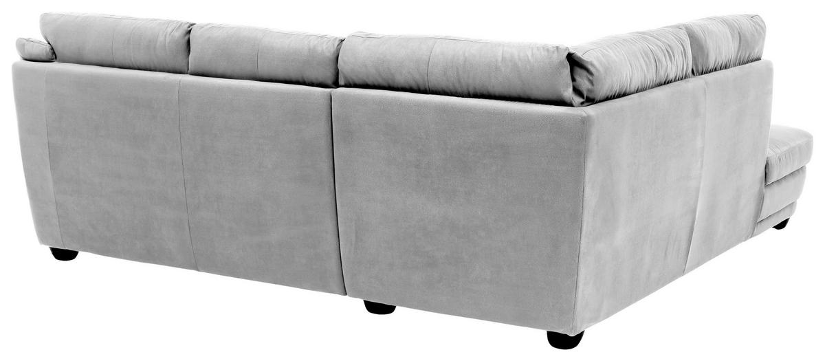 ECKSOFA in Mikrofaser Hellgrau  225/245 cm  - Hellgrau, Design, Kunststoff/Textil (225/245cm) - Livetastic