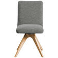 STUHL drehbar - Eichefarben/Grau, KONVENTIONELL, Holz/Textil (47/89/60cm) - Linea Natura
