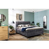 BOXSPRINGBETT 160/200 cm  in Anthrazit  - Anthrazit/Schwarz, Design, Textil/Metall (160/200cm) - Esposa