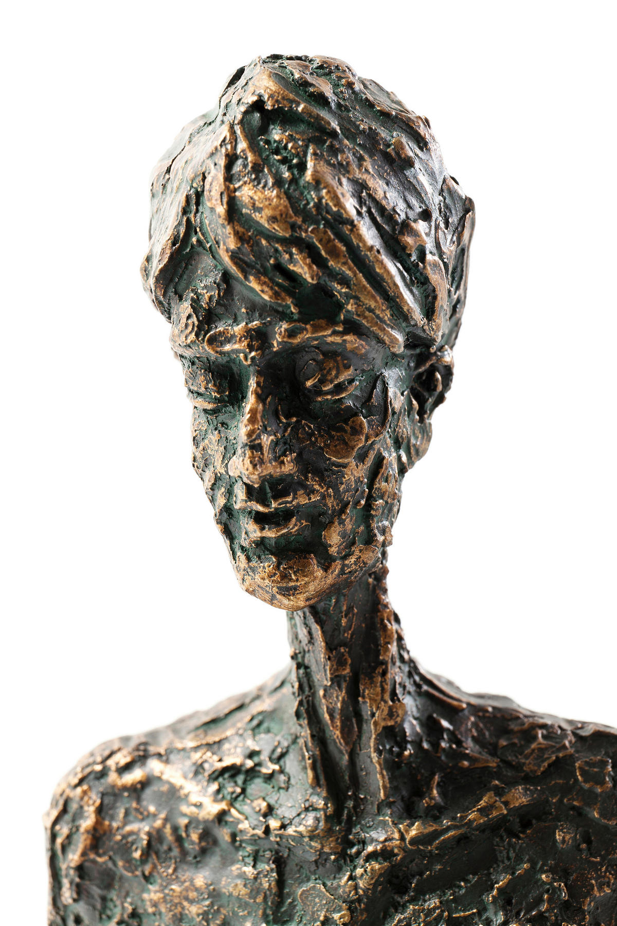 SKULPTUR - Schwarz/Bronzefarben, Design, Kunststoff (26/79/11cm) - Kare-Design