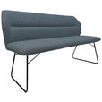 SITZBANK 156,5/87/62 cm  in Grau  - Schwarz/Grau, Design, Textil/Metall (156,5/87/62cm) - Novel