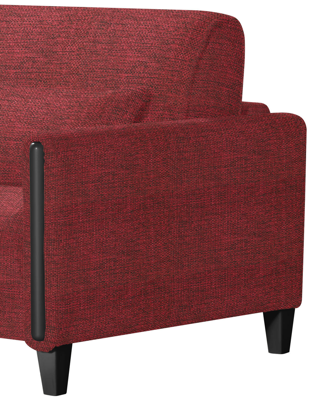 SCHLAFSOFA in Holz, Textil Rot, Schwarz  - Rot/Schwarz, Design, Holz/Textil (174/88/104cm) - Niels Andersson