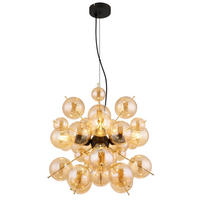 HÄNGLAMPA UDO 51,5/120 cm  - orange/svart, Design, metall/glas (51,5/120cm) - Globo