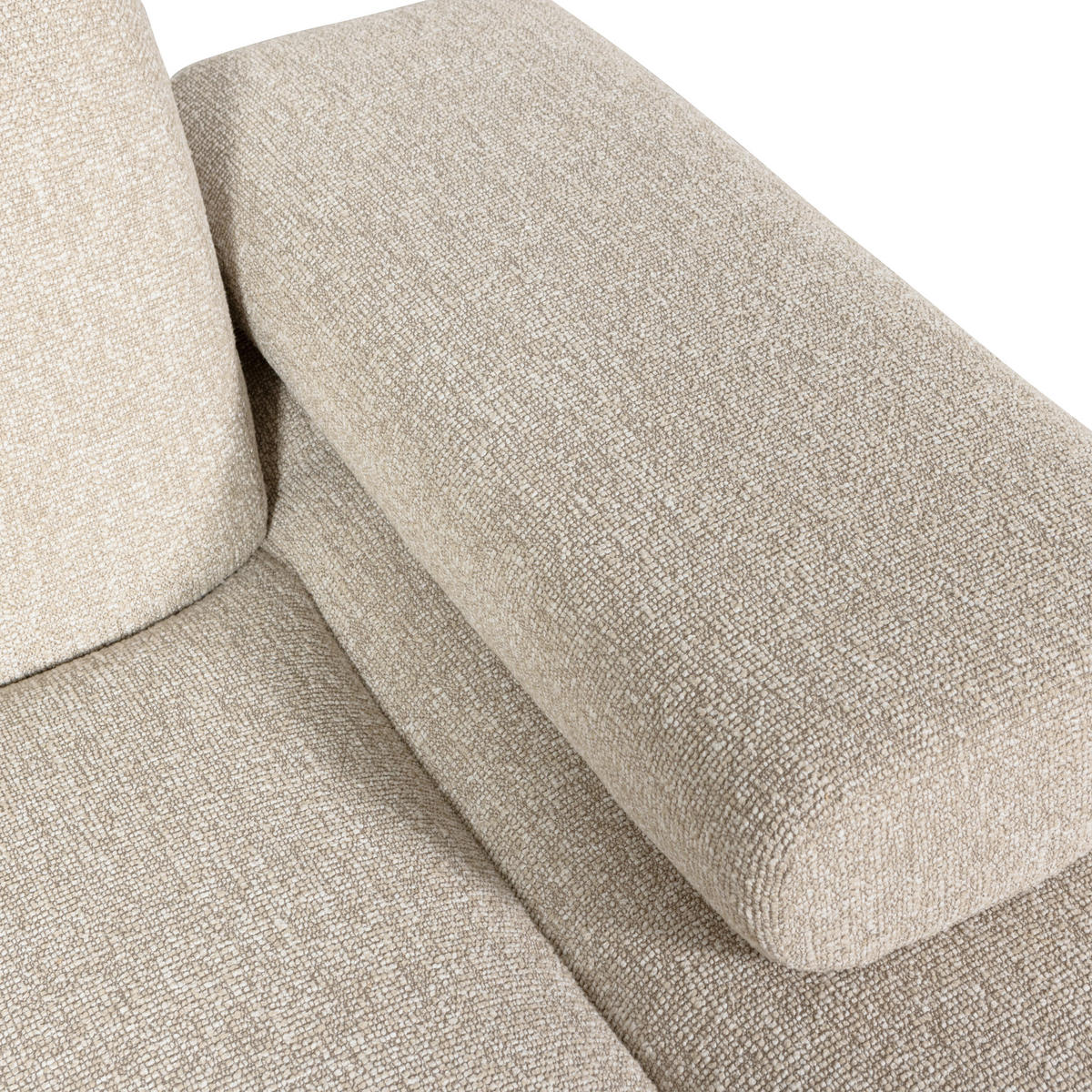 SOFAELEMENT Mojo in Bouclé Beige  - Beige/Schwarz, Design, Textil (162/74/124cm) - Livetastic